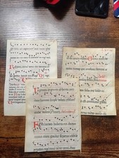 3 Blätter Fragmente Brevarium