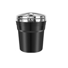 Autoaschenbecher Aschenbecher mit Deckel LED Beleuchtung Auto KFZ Chrom Plastik