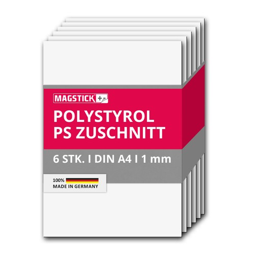 6er set polystyrol platten - set,