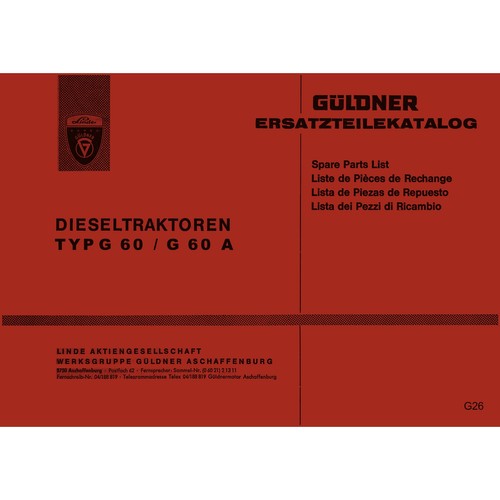Linde güldner g60 g60a - linde-güldner,