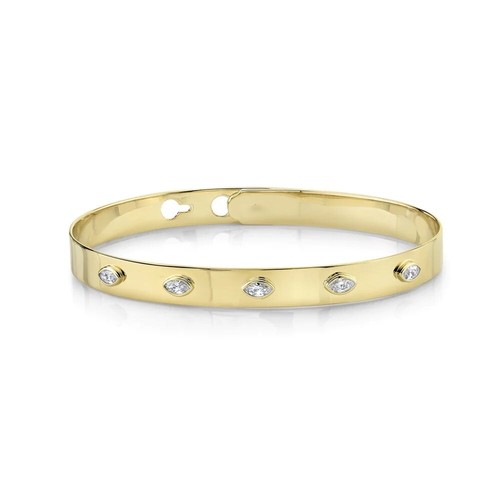 14k gelbgold marquise - 14k, diamant