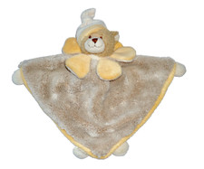 WIE NEU * Bukowski BÄR TEDDYBÄR beige gelb Teddybär Schmusetuch Schnuffeltuch