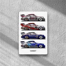 PORSCHE 911 Metall Poster Wand