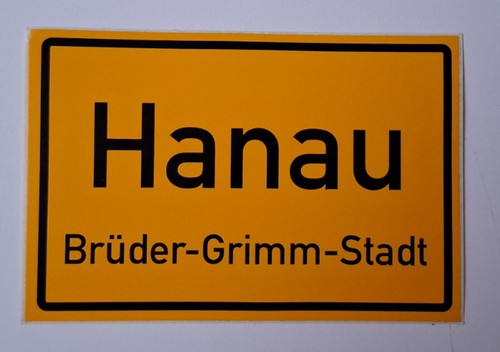 Aufkleber hanau brüder - "hanau,