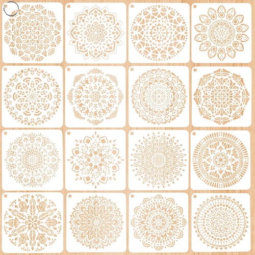 Mandala schablonen set - schablonen, 16