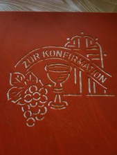 Torten Deko Schablone 22x22cm      Zur Konfirmation