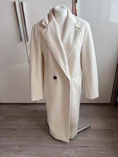 Zara damen mantel wolle creme - mantel,