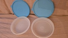 Tupperware 2 flache Servierschale Frischbehälter f. Wurst Käse Vorratsdose