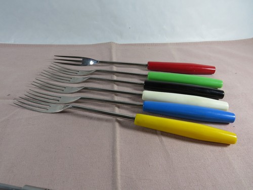 Vintage fondue gabeln 6er - vintage, 6er-set