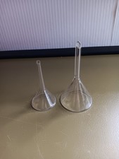 2 kleine Trichter Glas Glastrichter Ø 35mm + Ø 45 mm @ Laborglas @Labor Apotheke