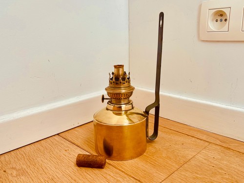 Vintage messing petroleumlampe - vintage,