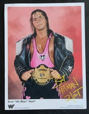 WWF Autogrammkarte Bret Hart