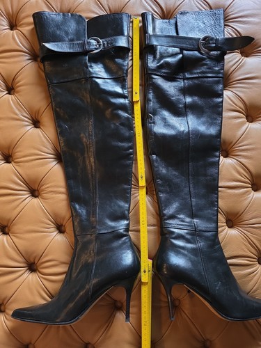 Overkneestiefel leder - overkneestiefel,