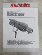 Multiblitz Prospekt Universal-Spotvorsatz U-Spot - mehrsprachig D/GB/F/E/I