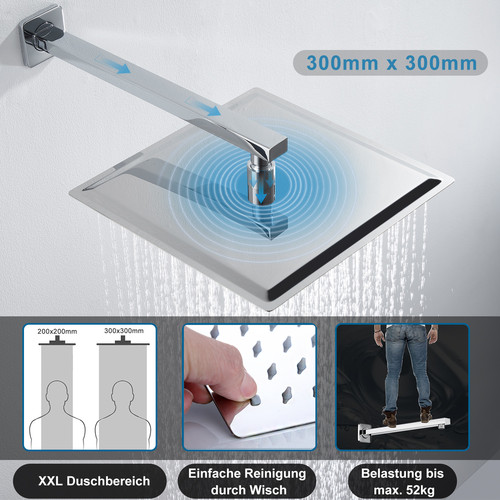 Edelstahl duschset regendusche - edelstahl,