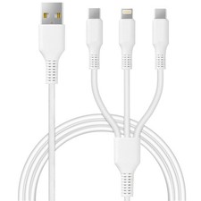 Universal Ladekabel Power Delivery 20W & USB-A zu Lighting USB-C Micro-USB 1,8m