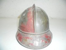 Uralter Deutscher Feuerwehr Helm Messing Ungereinigter Dachbodenfund