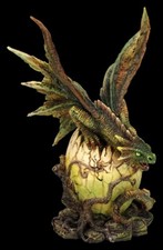 Drachenfigur - Schrecken des Waldes schlüpft - Dragon Fantasy Gothic Deko