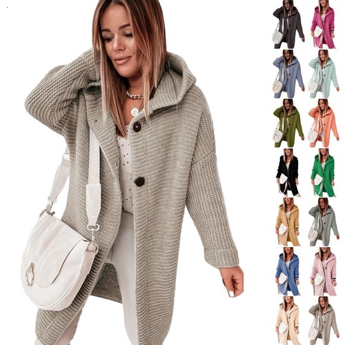 Neu damen lange strickjacke - damen,