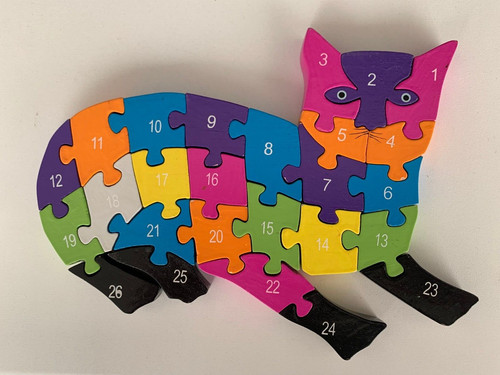 Abc zahl puzzle katze - abc,