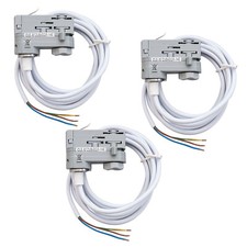 3 Stück 3 Phasen Adapter Universal grau für Stromschienen mit 3m KABEL