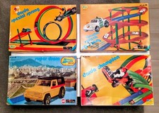 4x Darda Bahn, Spezial Sprung, Super Drom, Spiral Sprung, Champion, mit Autos