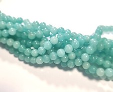 Jade 6mm Farbe amazonit rund Kugeln Perlen 1 Strang