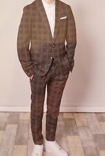 Anzug, Jugendweiheanzug, Jugendweihe, Gr. 42, braun karriert, Cinque, Slim Fit