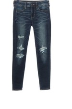 AMERICAN EAGLE OUTFITTERS Röhrenjeans Damen Jeans Gr. DE 36 blau Casual-Look