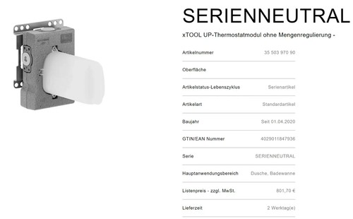 Dornbracht xtool - dornbracht, up
