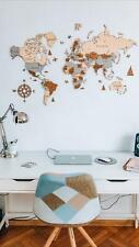 3d Weltkarte aus Holz /