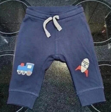 Dunkelblaue "Motiv" dünne Hose - Gr.68 - H&M - neuwertig