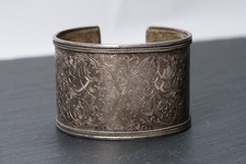 breiter Vintage Armreif Silber