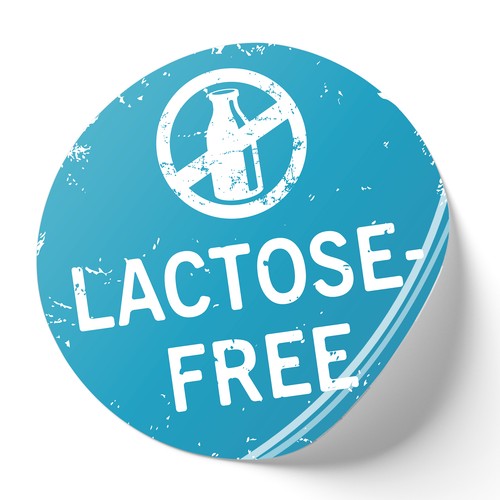 Aufkleber lactose free 20cm - aufkleber,