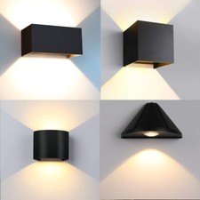 LED Wandleuchte Wandlampe Außen Innen Flur Strahler Licht Up Down Gartenleuchte