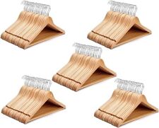 40 x Holzbügel Natur Anzug