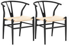 Wishbone Esszimmerstühle 2 Hans Wegner Stil Vintage Sessel Moderner Küchensitz