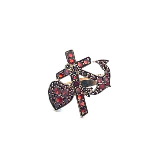 10k gold granat marine herz - granat,