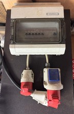 32A- 16A Starkstrom Verteiler mit Hensel Feuchtraum Sicherungskasten + Automaten