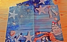 2er Tischset aus Stoff Maritimes Dekor Platzset Tischdeko 30x46 cm Platzdeckchen