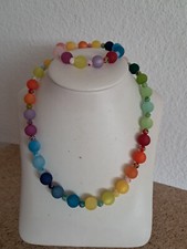 Halskette Polarisperlen 47 cm,  Magnet, Handarbeit, eigene Herstell. mit Armband