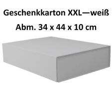 Geschenkkarton extra groß weiß mit Magnetverschluss Abm. 34 x 44 x 10 cm