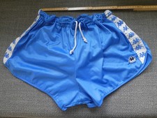 Blau  Vintage Kappa   Short Glanz Sprinter Shiny Fußball Shorts Herren  L