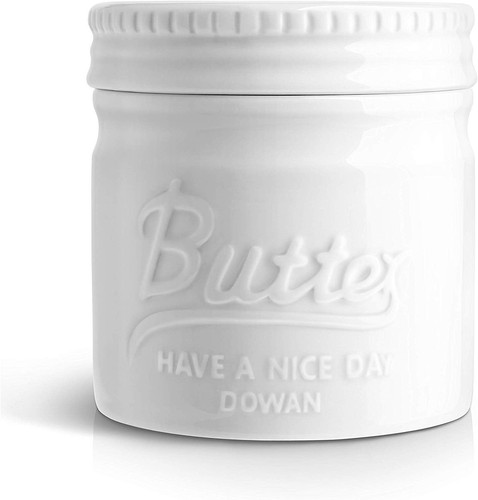 Porzellan butter keeper crock - butter,