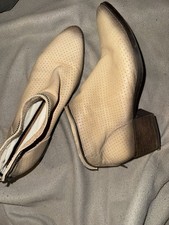 Stiefel Damen Beige 39 Stiefeletten Boots Blockabsatz