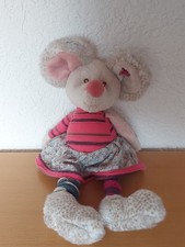 Barbara Bukowski Maus Kuscheltier/Plüschtier ca. 26 cm - rosa Kleid