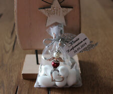 10 Schutzengel mit Mandeln im Organzasäckchen Gastgeschenk Kommunion Hochzeit