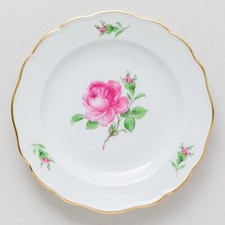 Meissen Brotteller Rote Rose 13,5 cm 1. Wahl Neuwertig