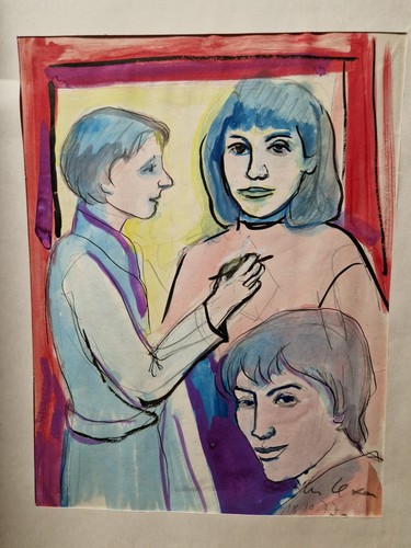 Original gouache gemälde - original,