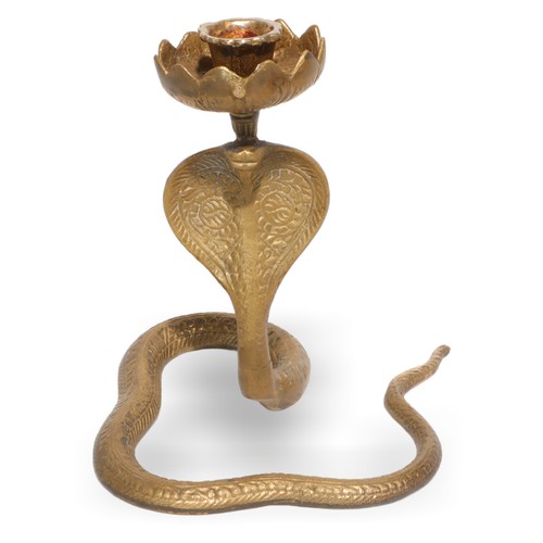 Bronze snake kandelaber - snake,